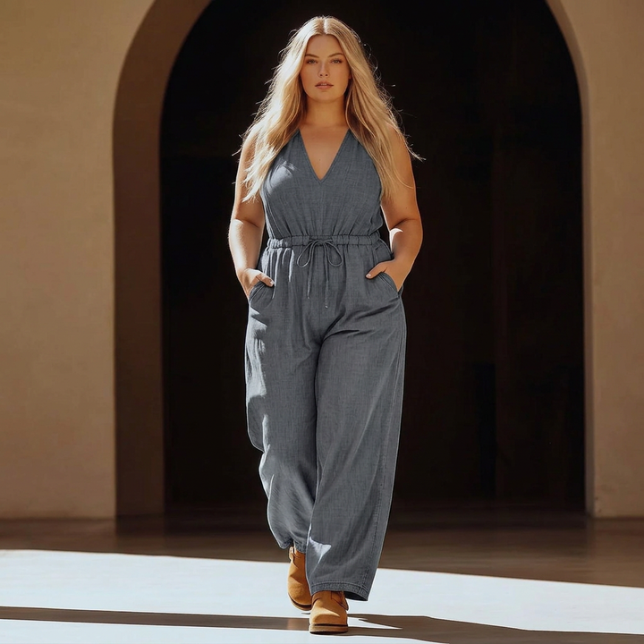 Lark – Casual Sleeveless Drawstring Pocket Jumpsuit