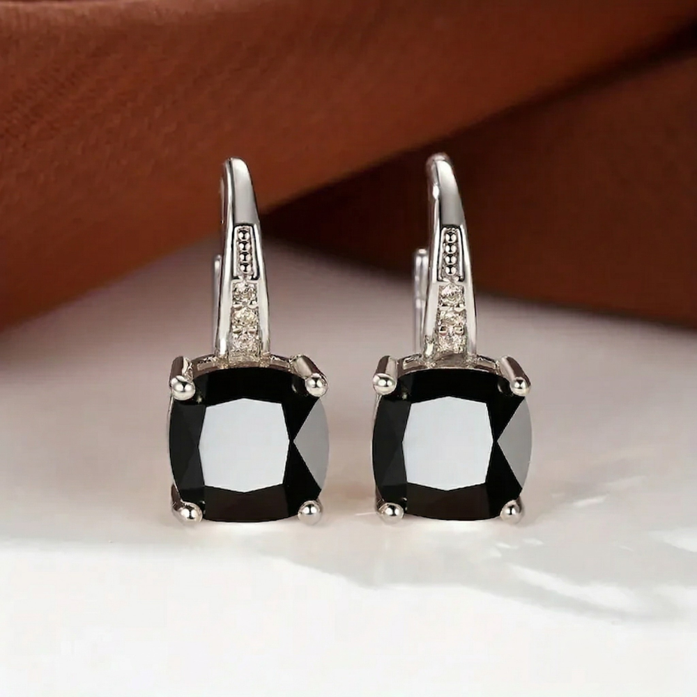 Amity Stone Hoop Earrings | Gold