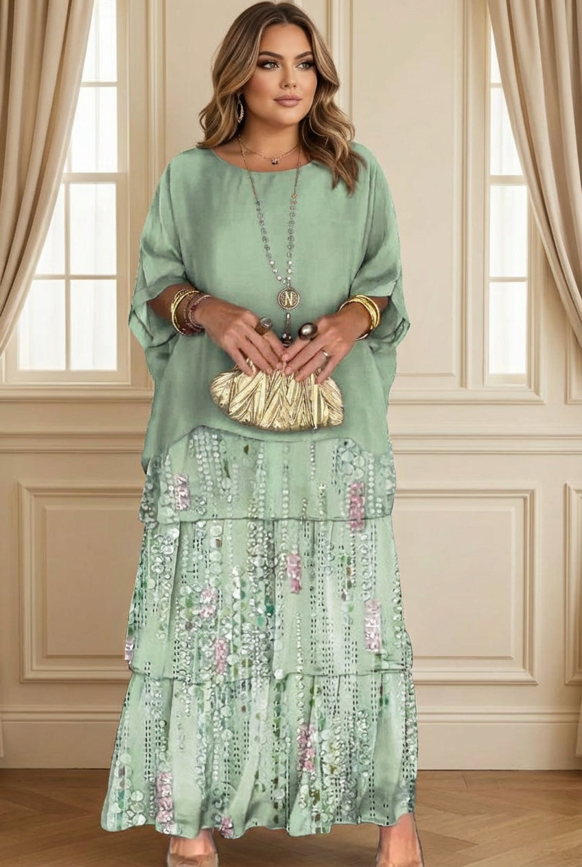 Soraya Layered Dress - Light Green