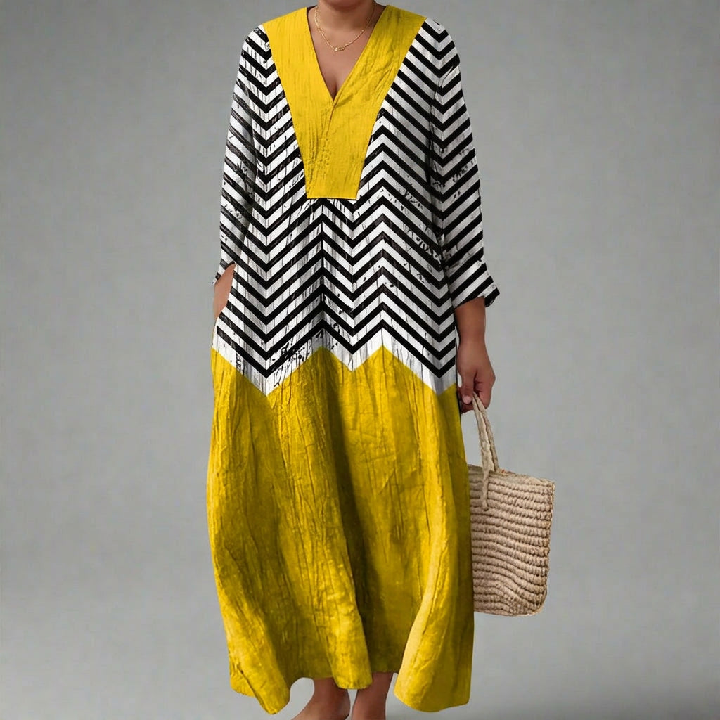 CERYS | ELEGANT GEOMETRIC DRESS