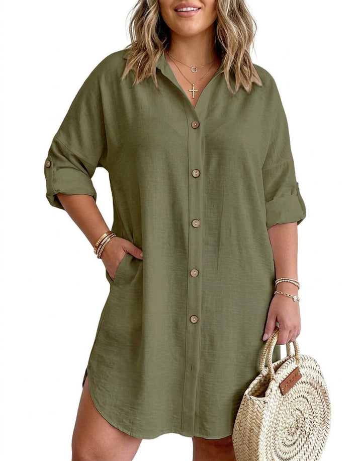 Leona - Button-Up Shirt Dress