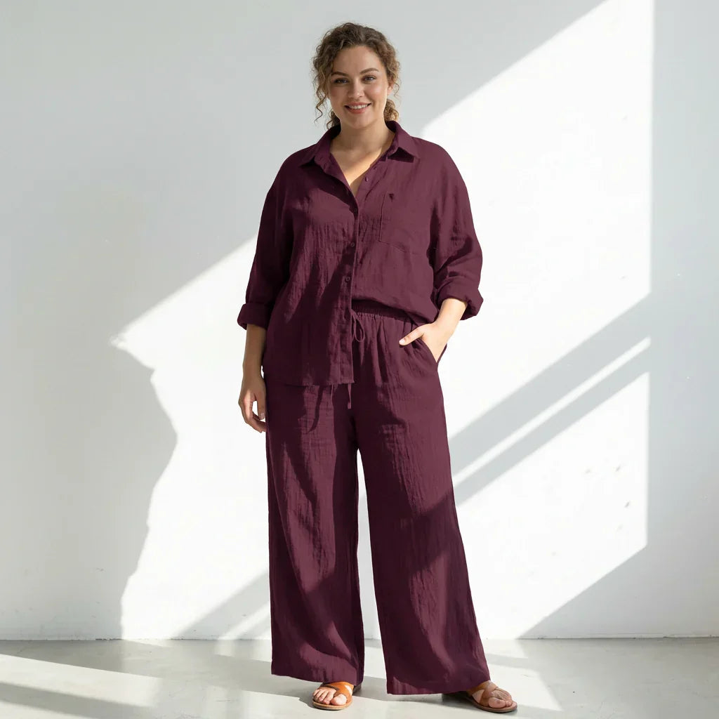 Liora - Women’s Cotton Two-Piece Set