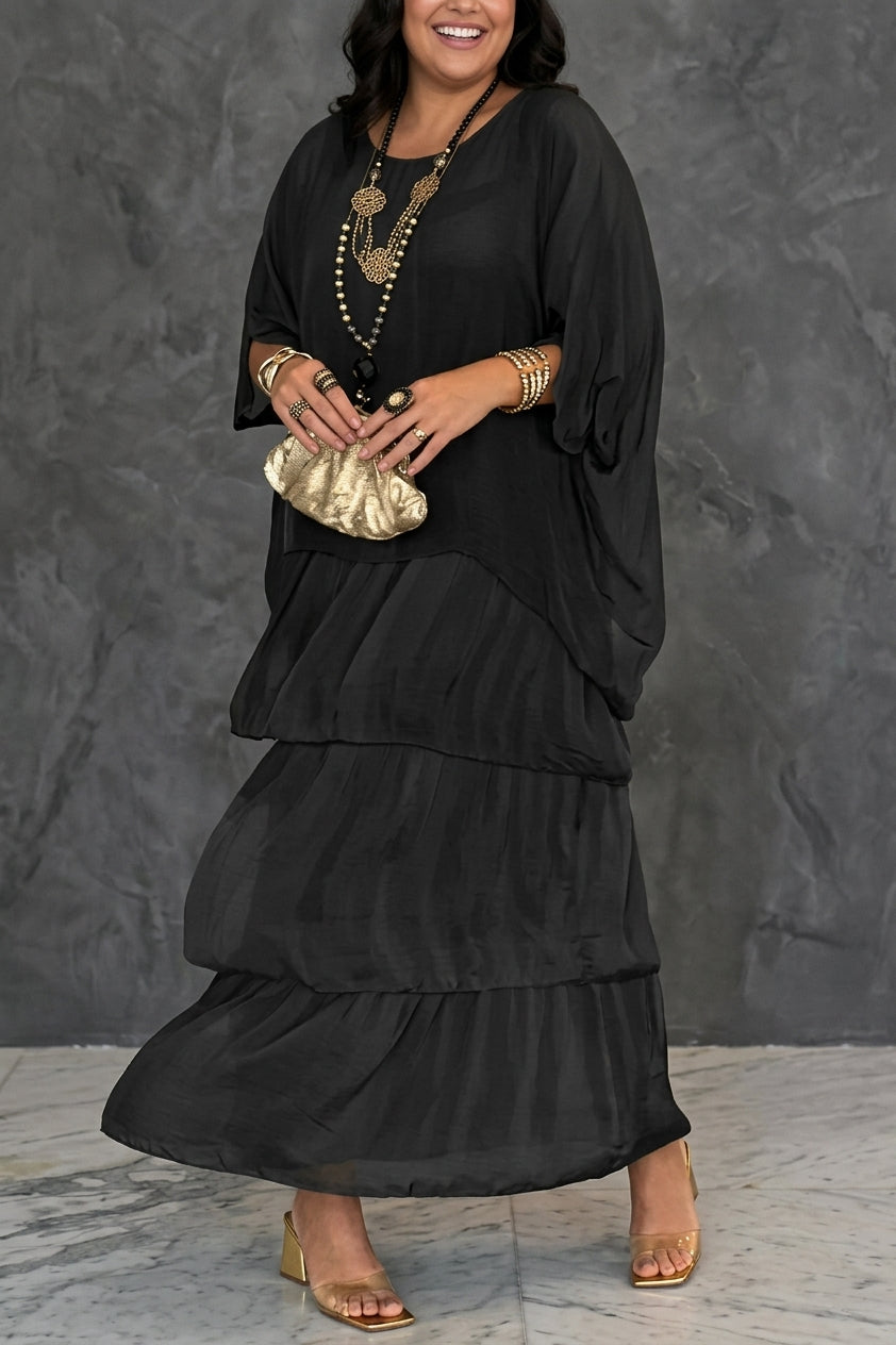 Ember Layered Dress - Black
