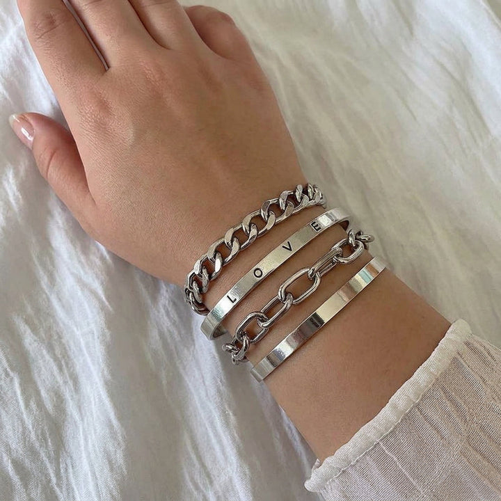 Mika Mercer Bracelet Set | White Gold