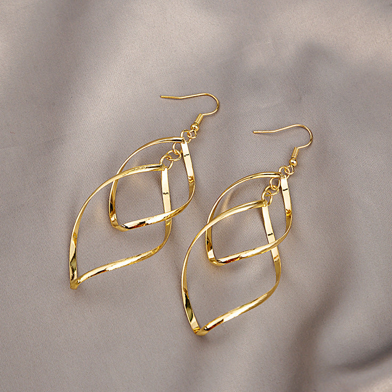 Petra Layered Drop Earrings | Gold