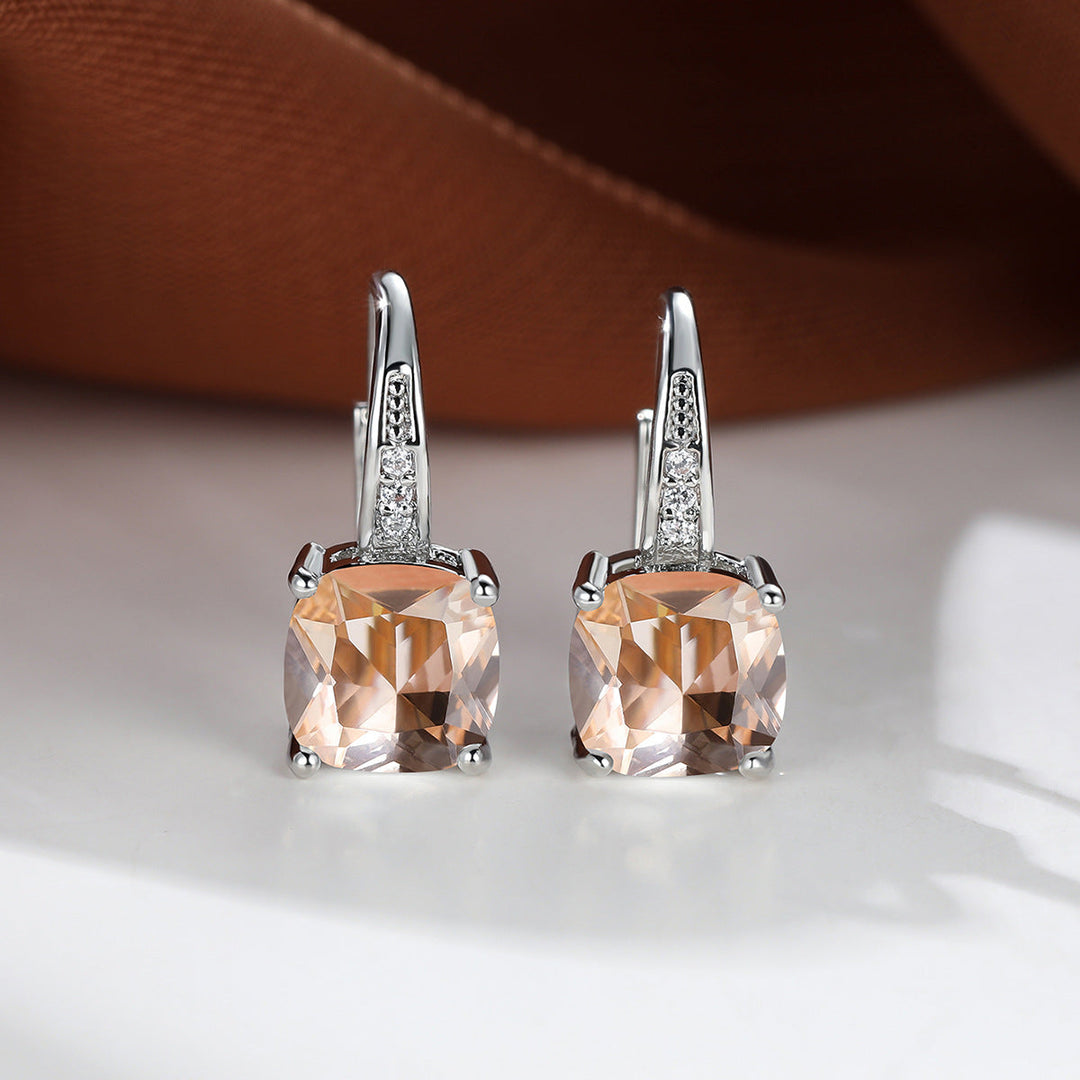 Amity Stone Hoop Earrings | Gold