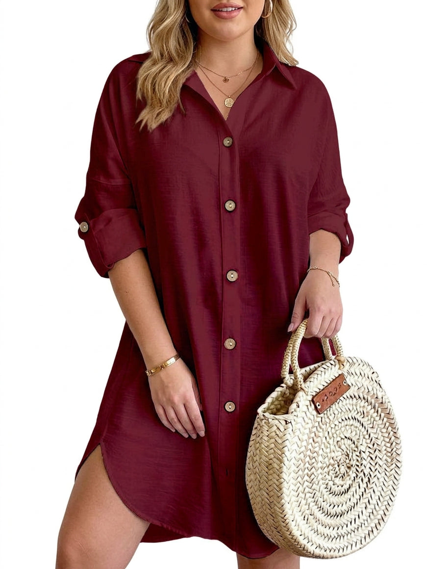 Leona - Button-Up Shirt Dress