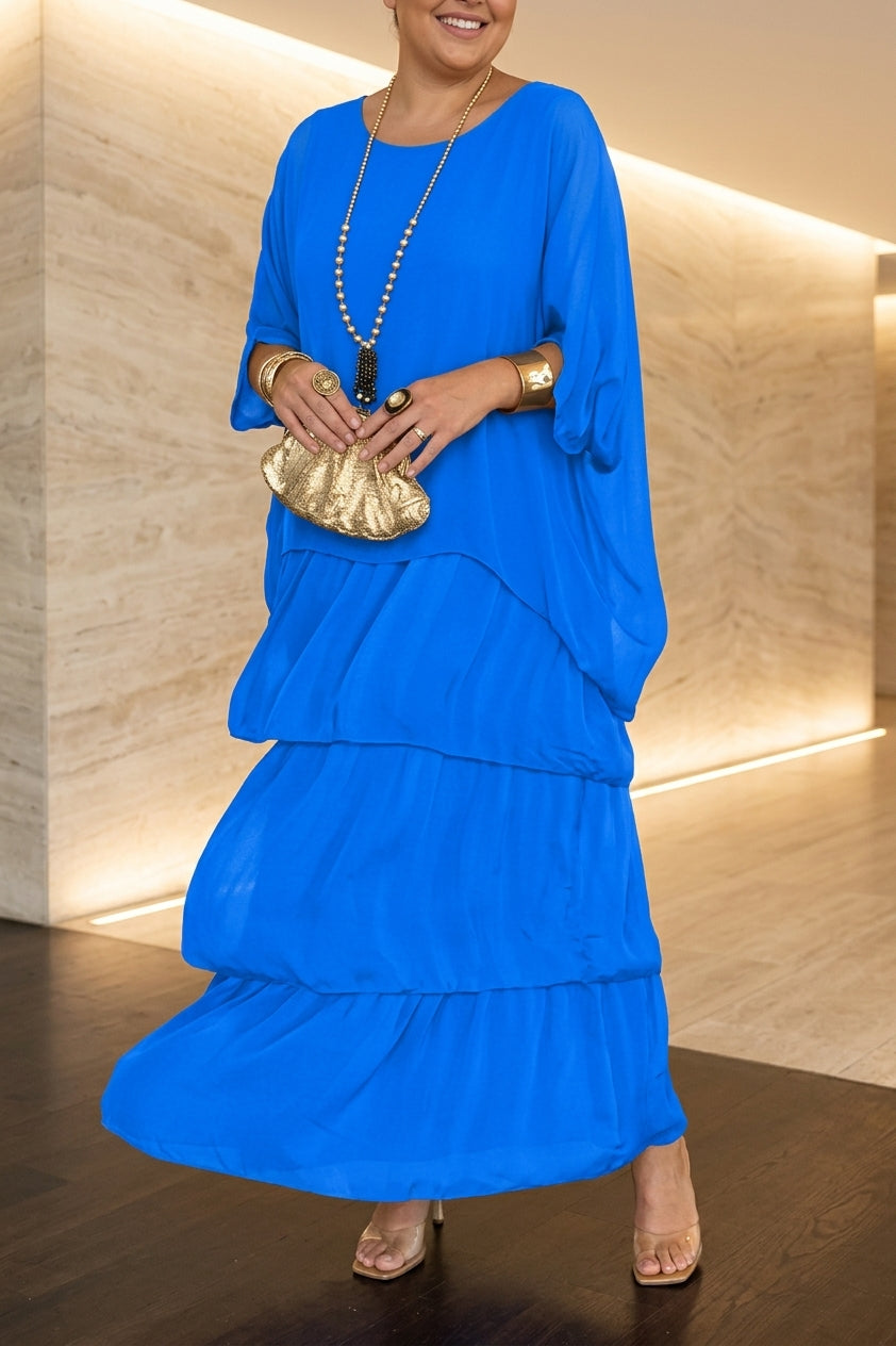 Perdita Layered Dress - Blue