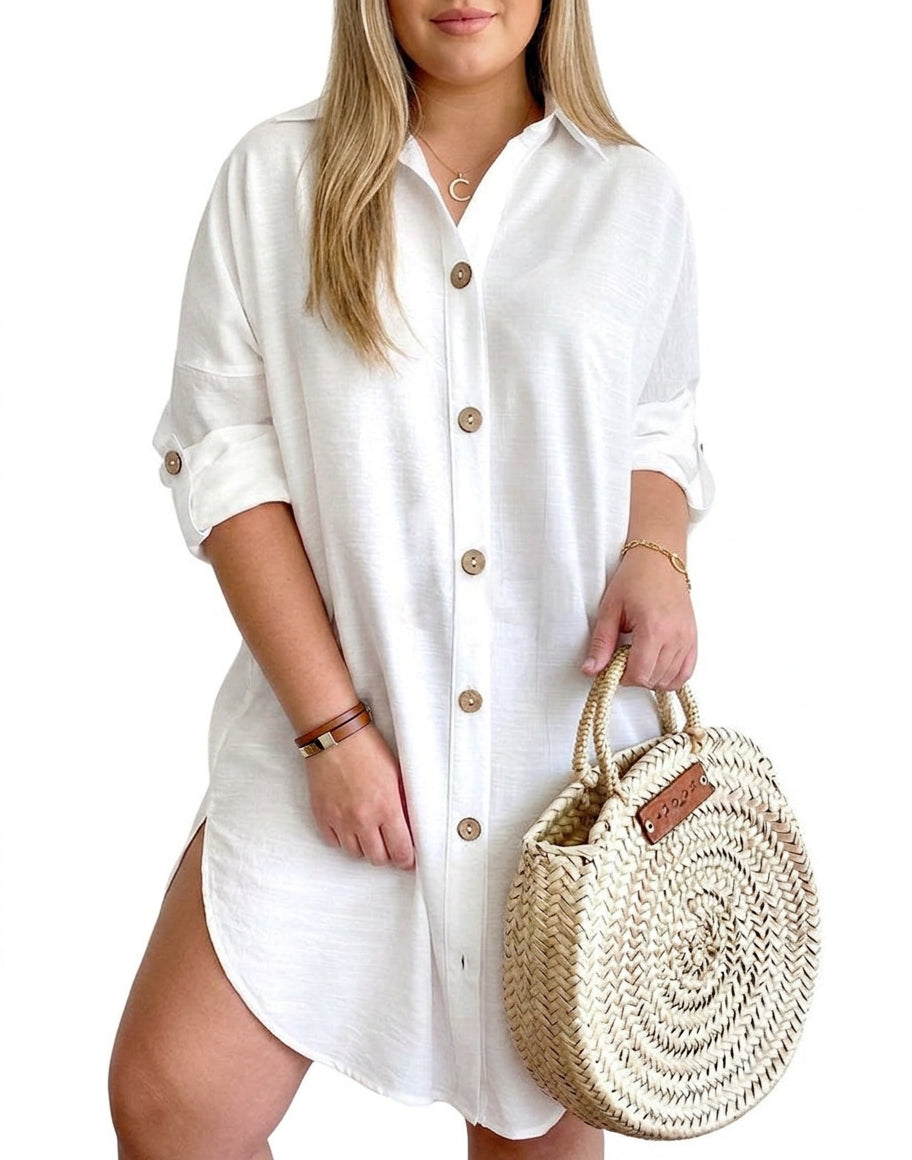 Leona - Button-Up Shirt Dress