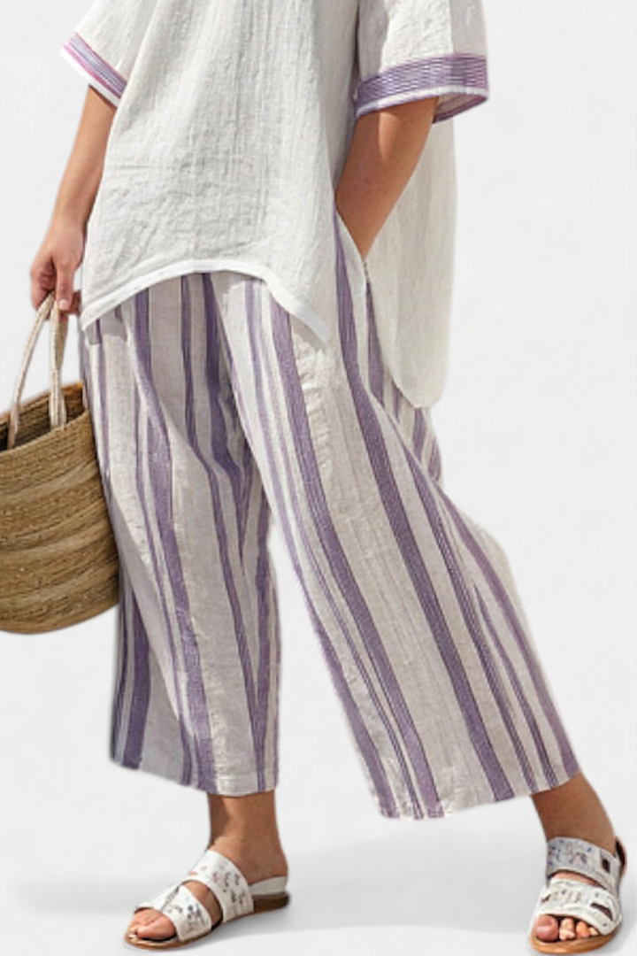 Anouk — T-Shirt Comfortable &amp; Pants Bamboo Striped