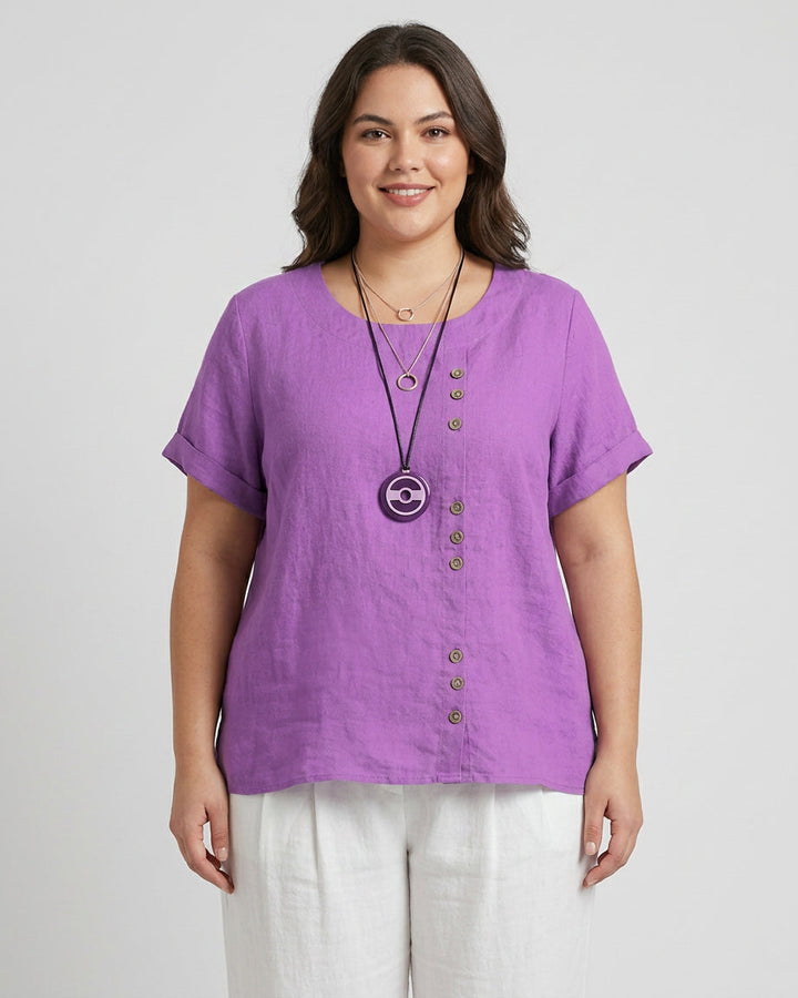 Sasha | Comfortable Short Sleeve Blouse
