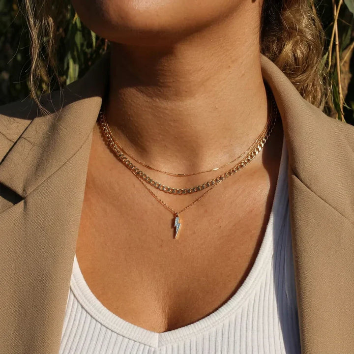 Tova Link Curb Chain Necklace | Gold