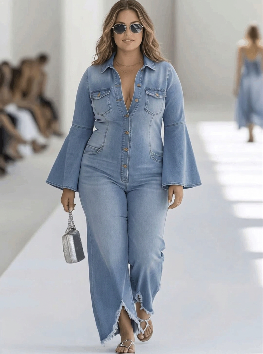 Wren - Long-Sleeved Wide-Leg Jumpsuit