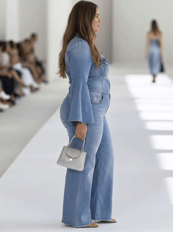 Wren - Long-Sleeved Wide-Leg Jumpsuit