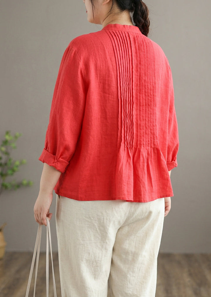 Cosima - Organic White Linen Shirt Tunics Women Ramie Blouse