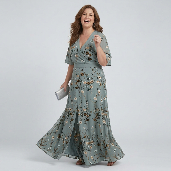 Ottilie | Halter Bloom Flow Maxi Dress