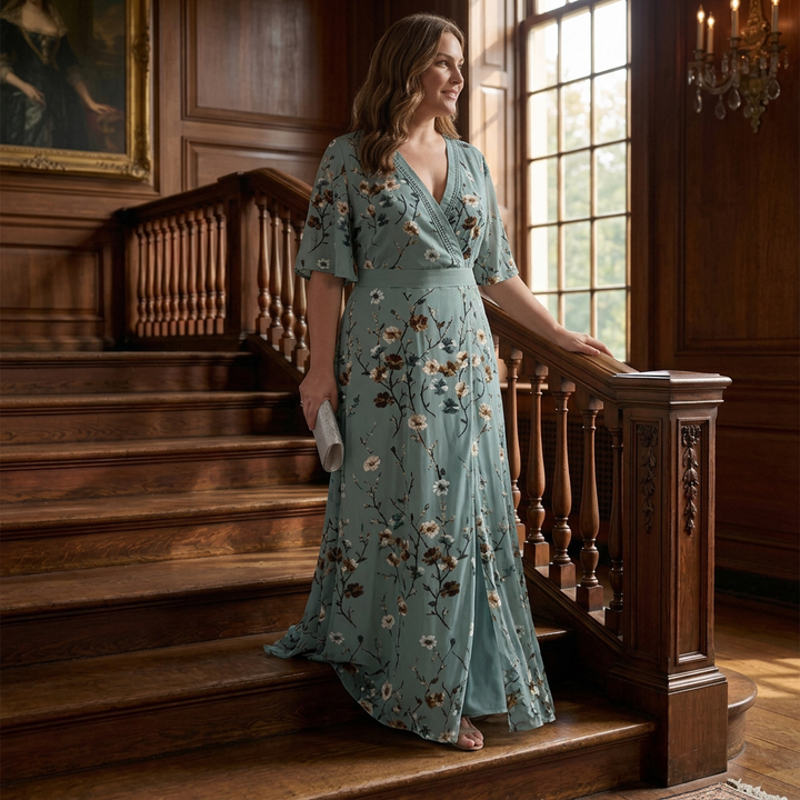 Ottilie | Halter Bloom Flow Maxi Dress