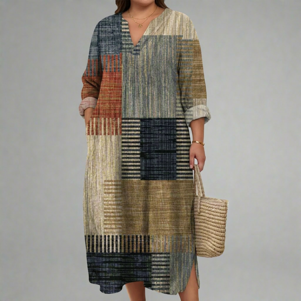 MIRABEL | ELEGANT GEOMETRIC DRESS