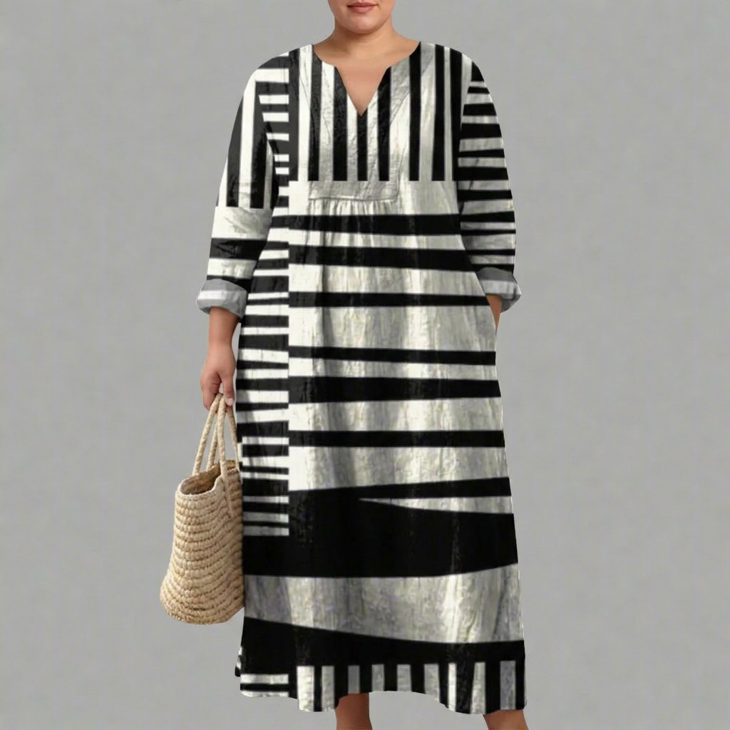 LUCIENNE | ELEGANT GEOMETRIC DRESS