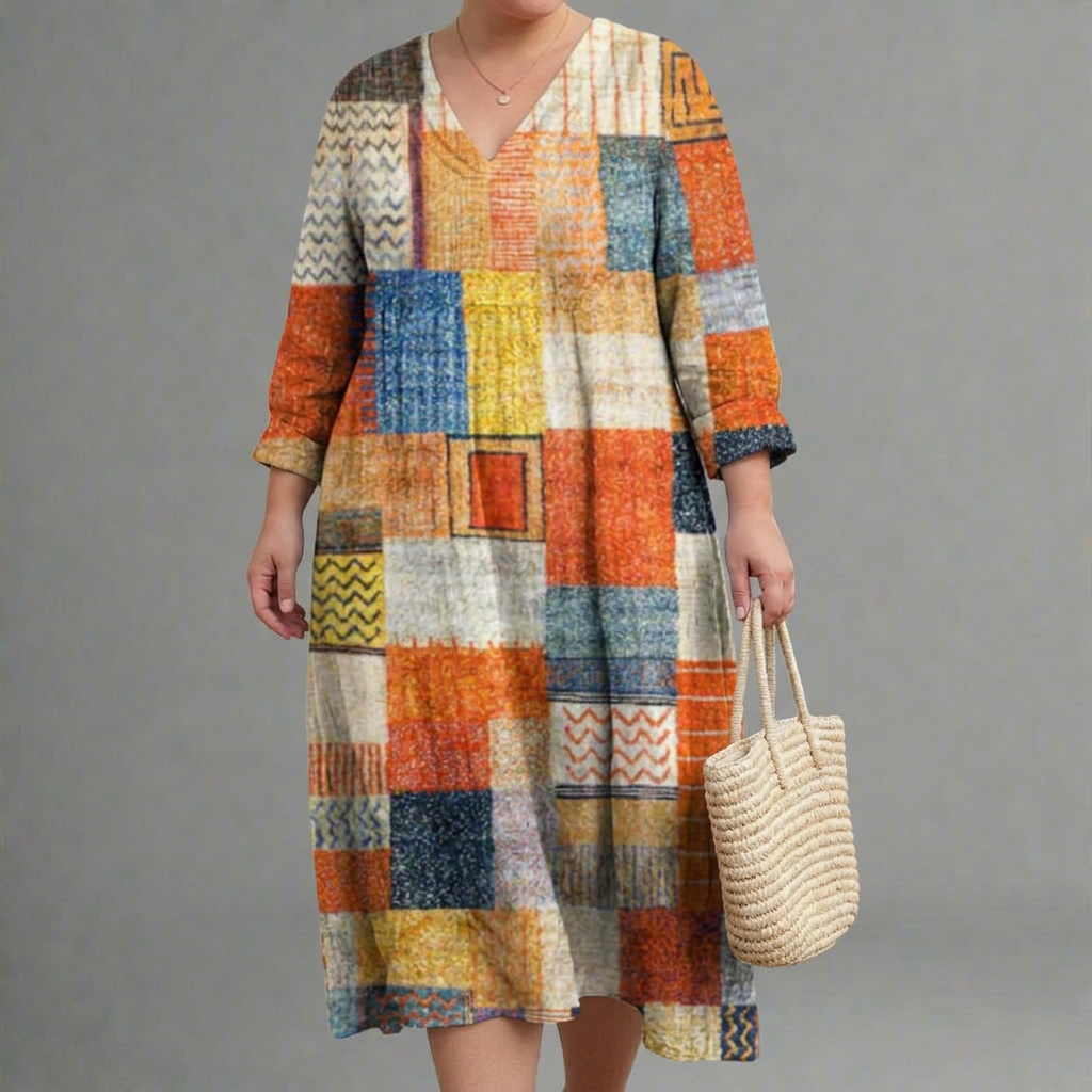 LAISA | ELEGANT GEOMETRIC DRESS