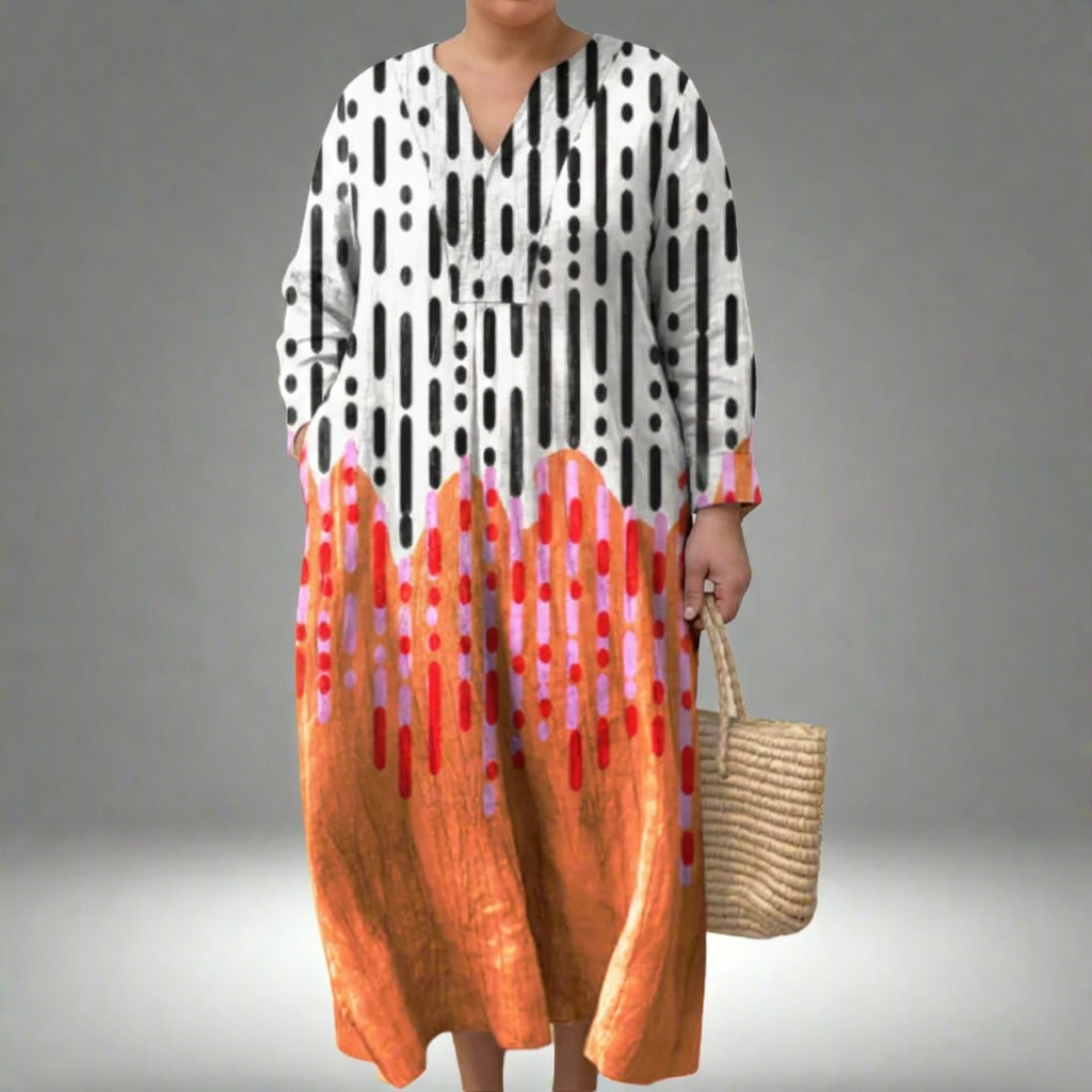 CORALINE | ELEGANT GEOMETRIC DRESS