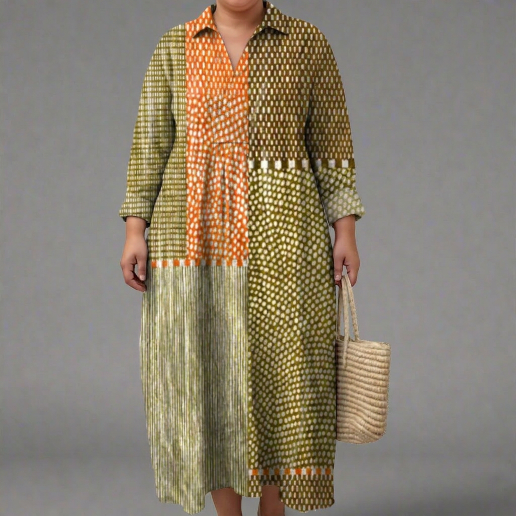 BEATRICE | ELEGANT GEOMETRIC DRESS