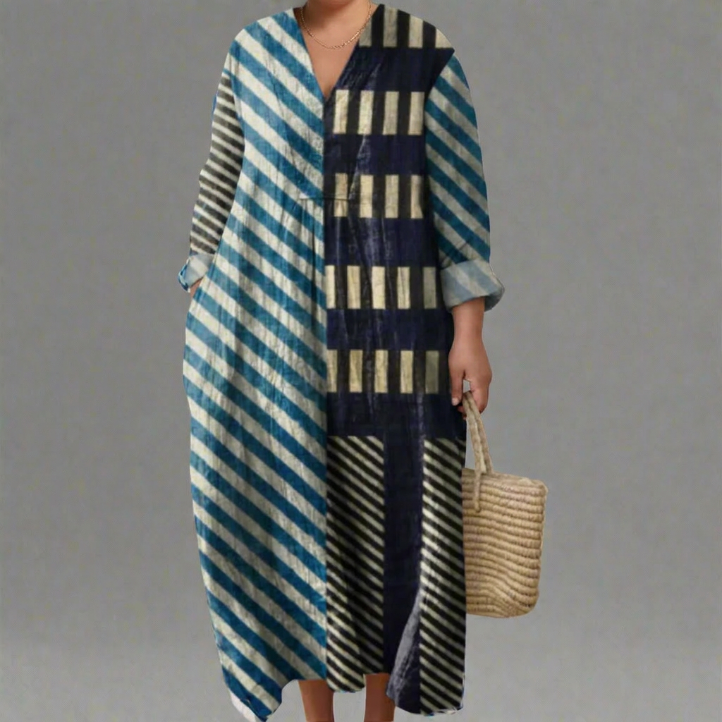 THEODORA | ELEGANT GEOMETRIC DRESS