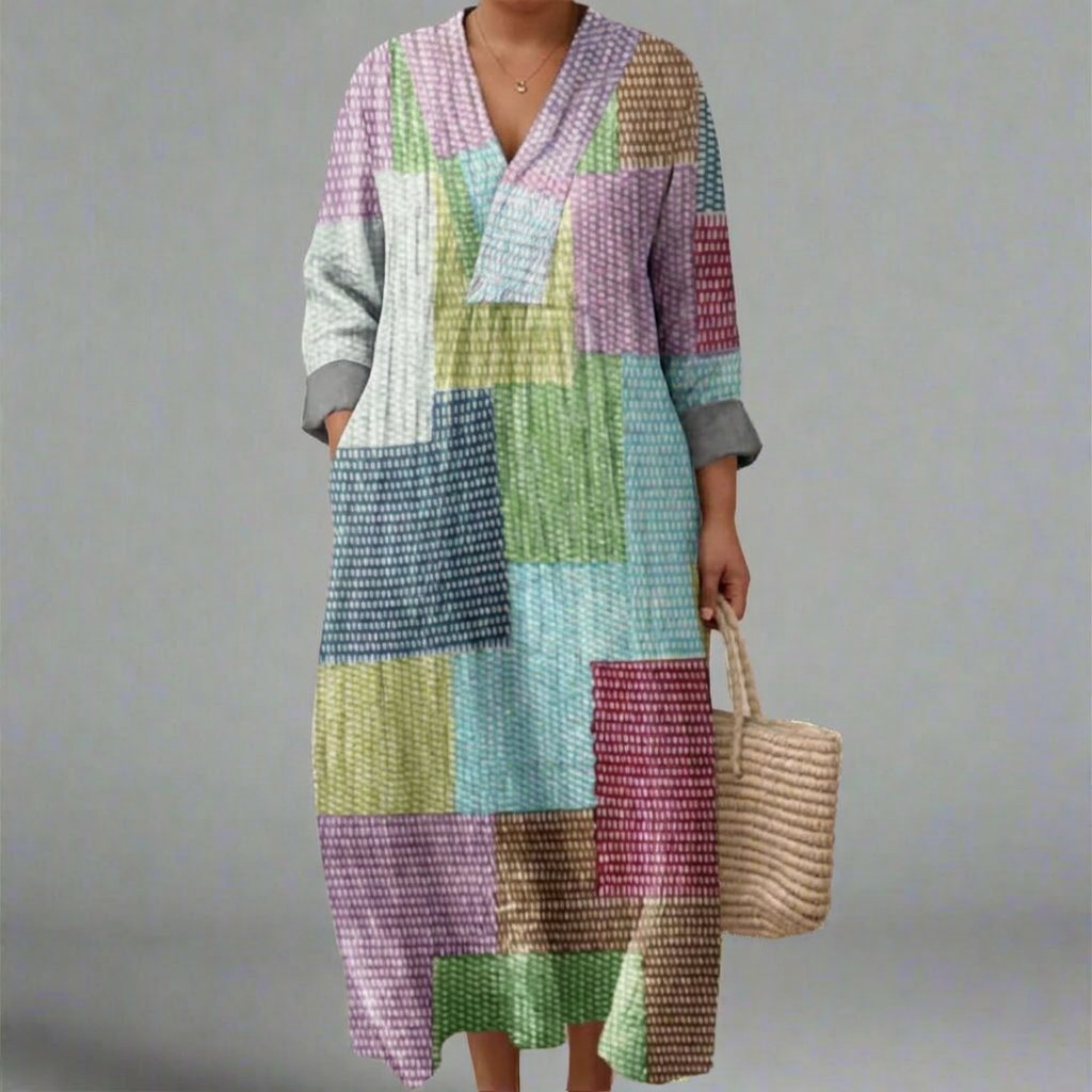 DAHLIA | ELEGANT GEOMETRIC DRESS