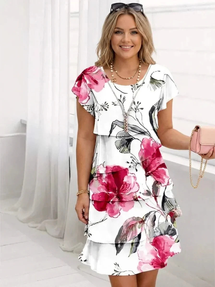 Lottie | Elegant Comfort Ruffle Dress