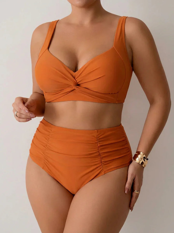 Ingrid | Bandeau Bikini with Gathered Fabric