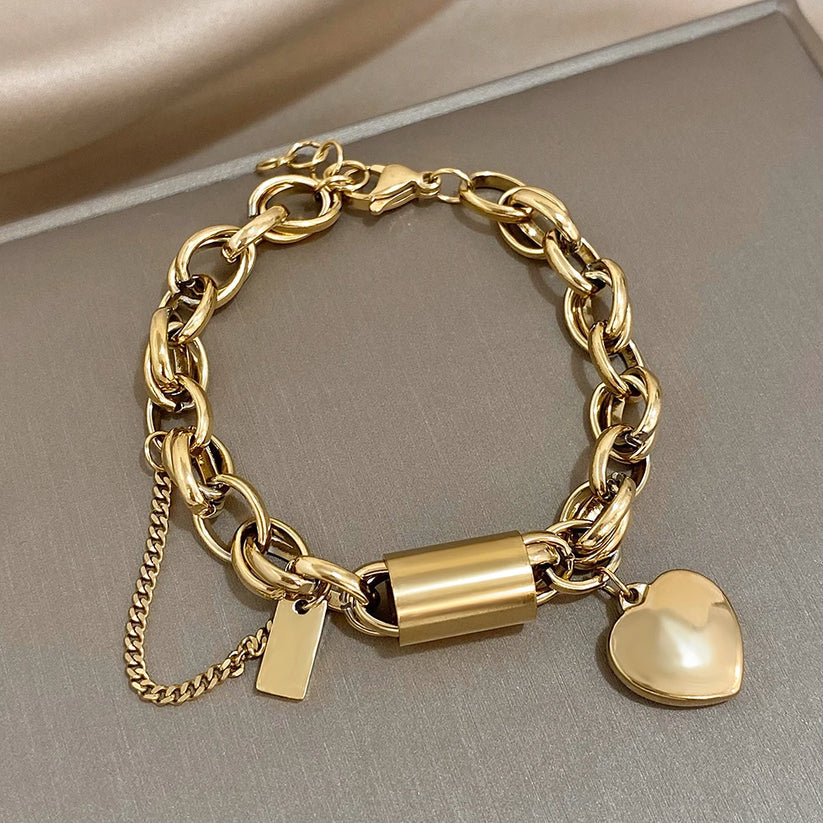 Greer Chunky Bracelet | White Gold