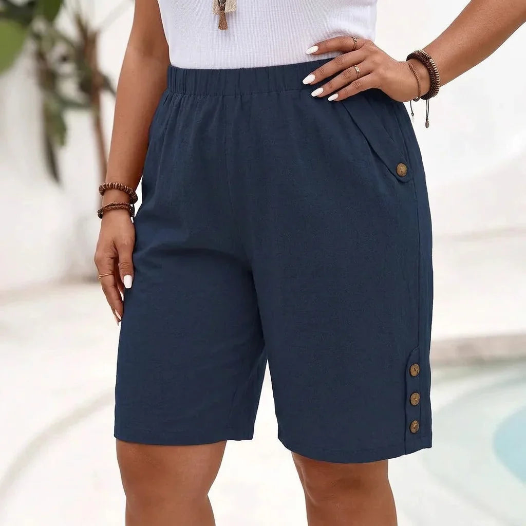 Freya | Cotton Linen Shorts
