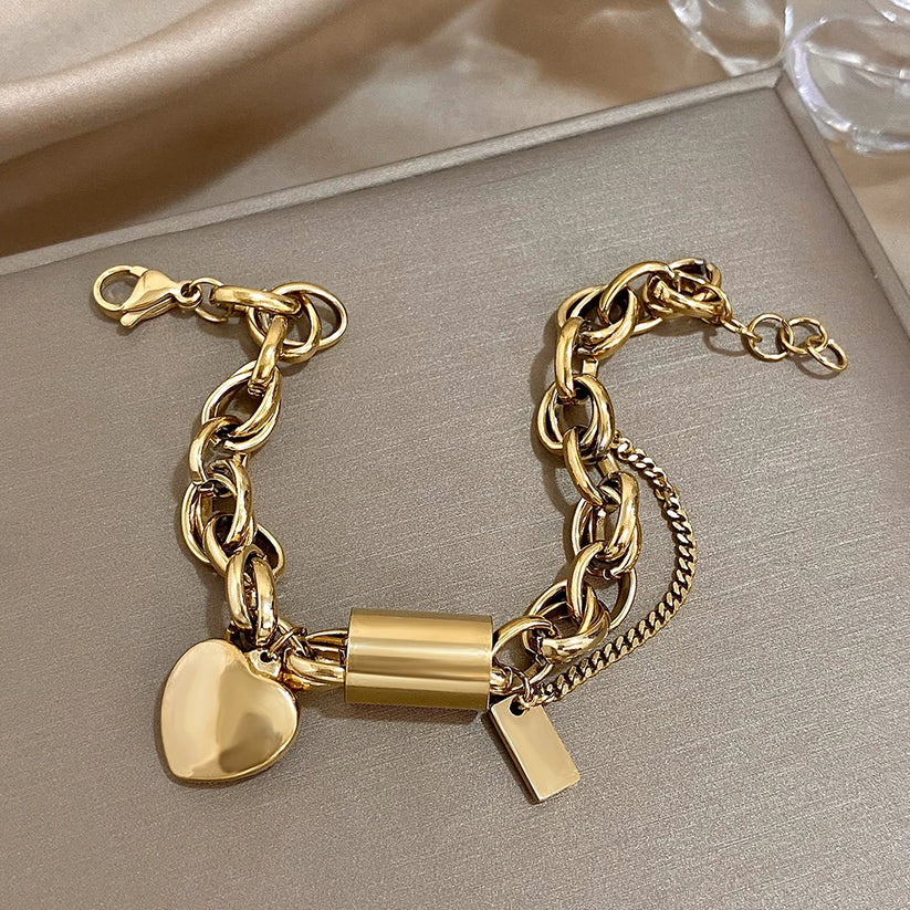 Greer Chunky Bracelet | White Gold