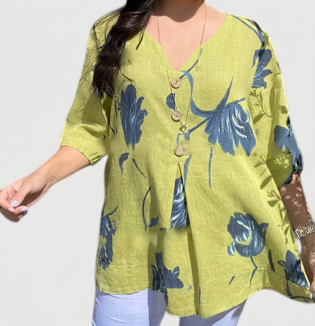 Junia | Elegant Floral Print Blouse