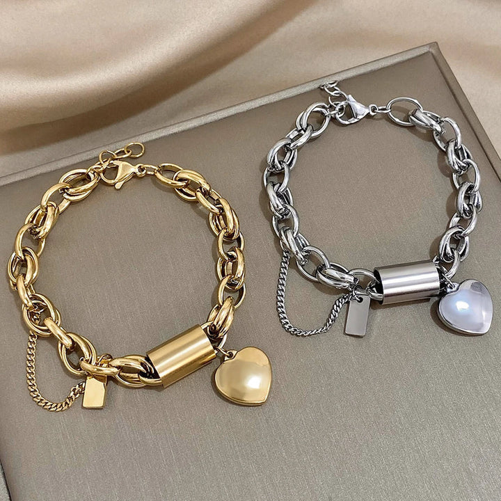 Greer Chunky Bracelet | White Gold