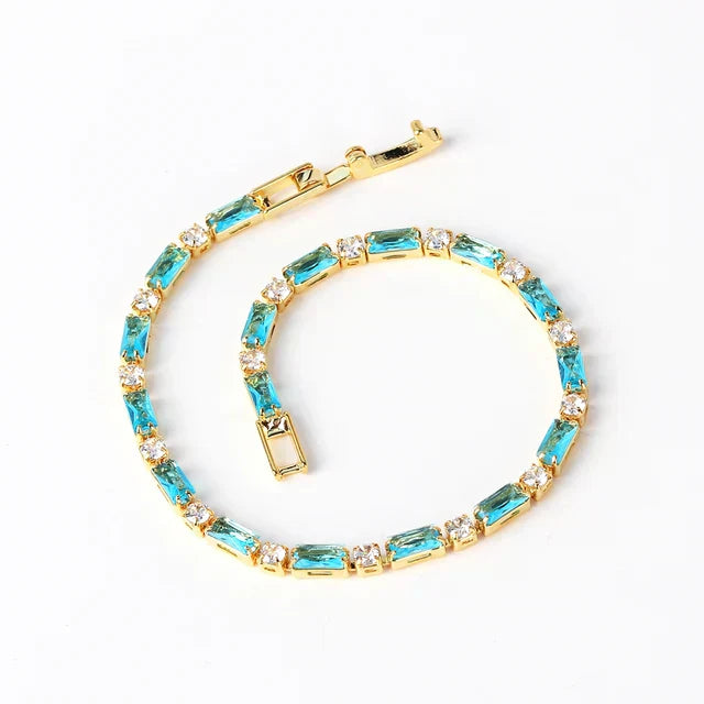Nell Turquoise Stone Bracelet | Gold