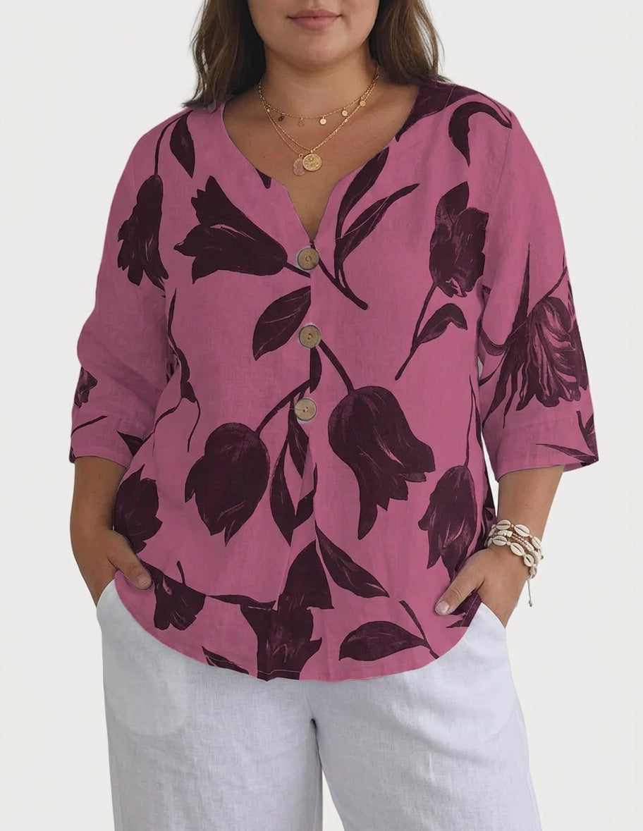 Junia | Elegant Floral Print Blouse