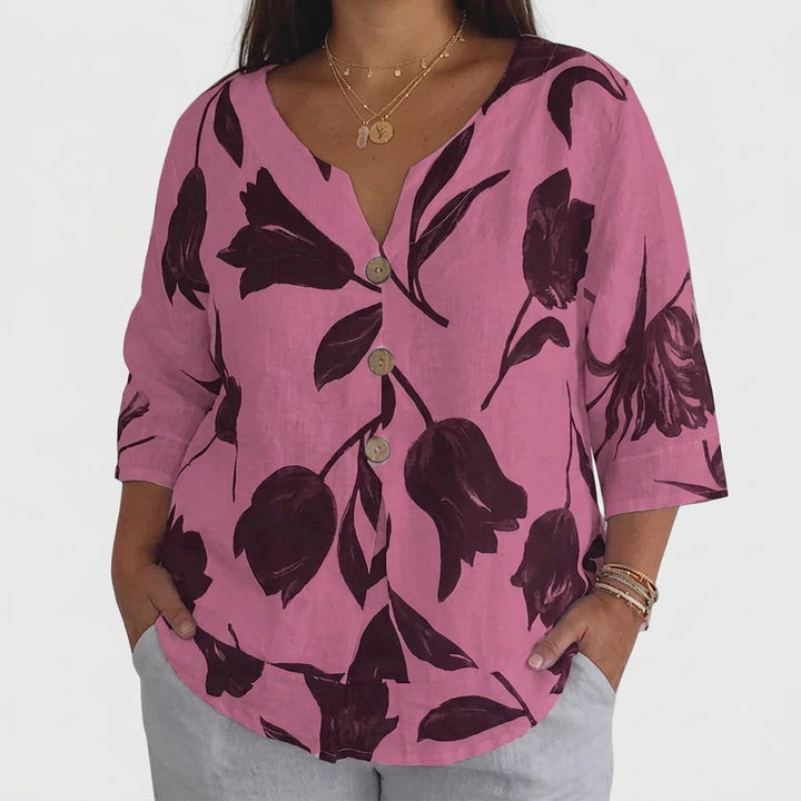 Junia | Elegant Floral Print Blouse