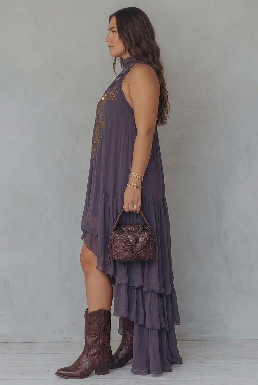 Ula | Embroidered Maxi Dress