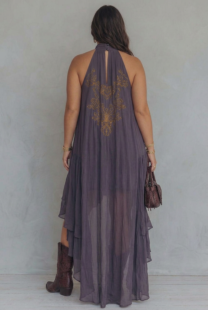 Ula | Embroidered Maxi Dress