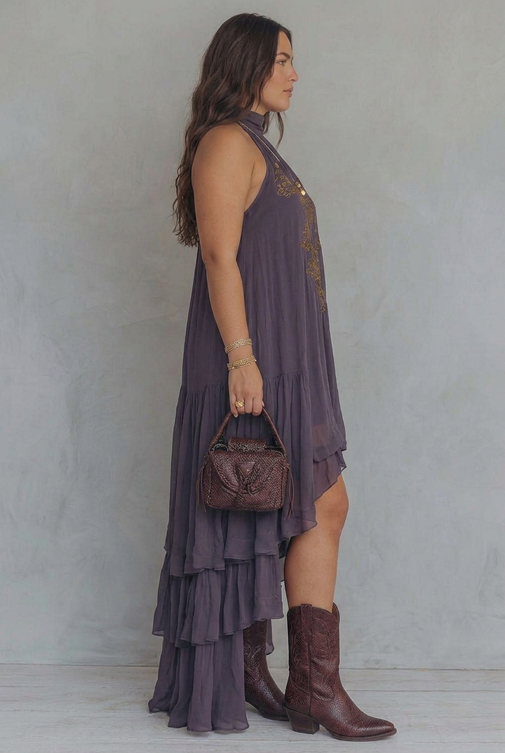 Ula | Embroidered Maxi Dress