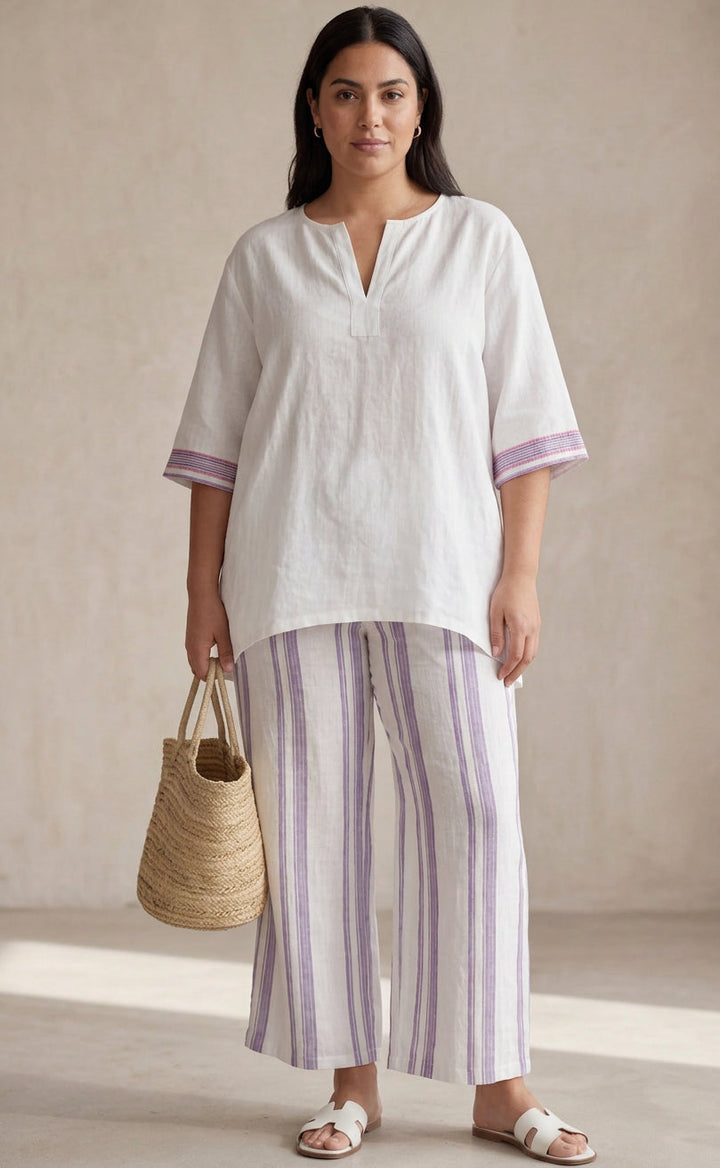 Anouk — T-Shirt Comfortable &amp; Pants Bamboo Striped