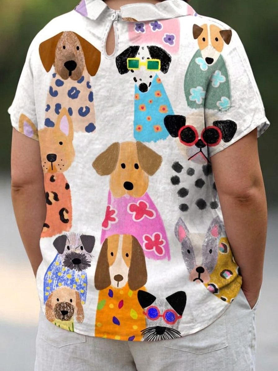 Loredana | Dog Print Shirt