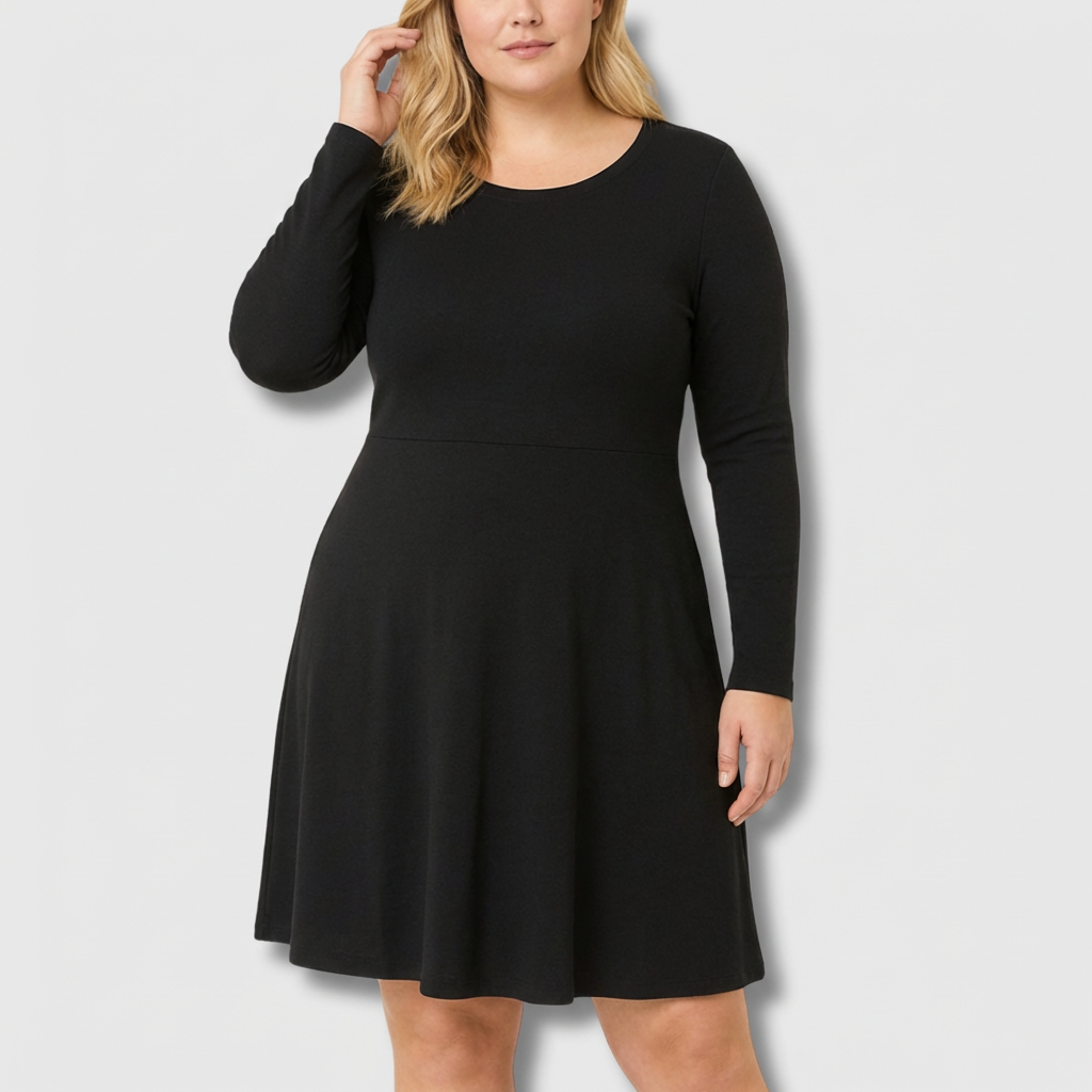 Anwen | Classic Long-Sleeve Fit &amp; Flare Dress