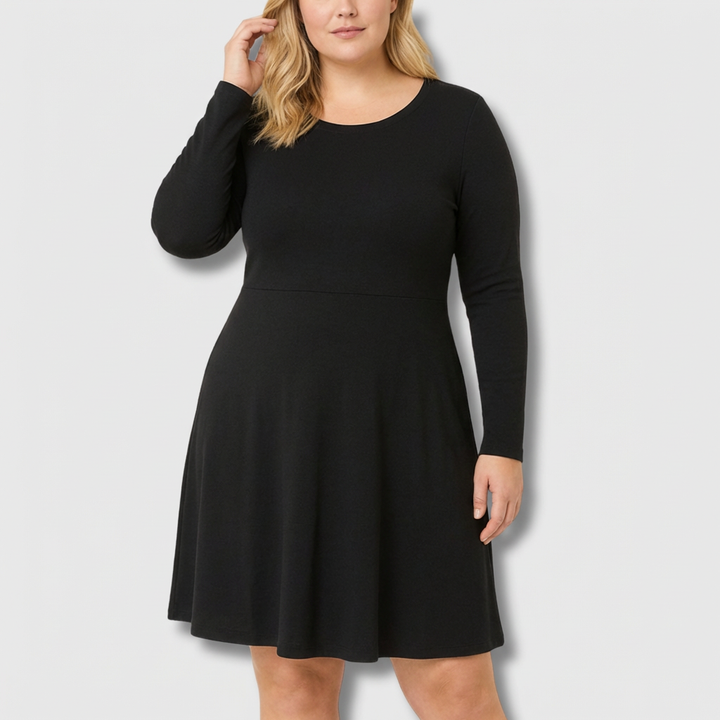 Anwen | Classic Long-Sleeve Fit &amp; Flare Dress