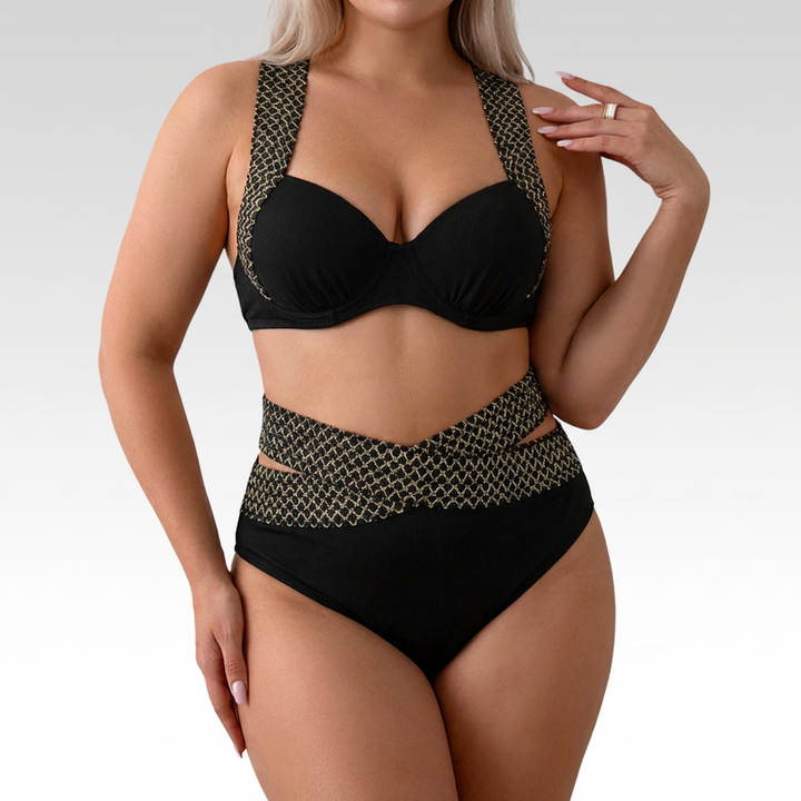 Wilhelmina | Your tummy-shaping bikini set with a stylish V-neck