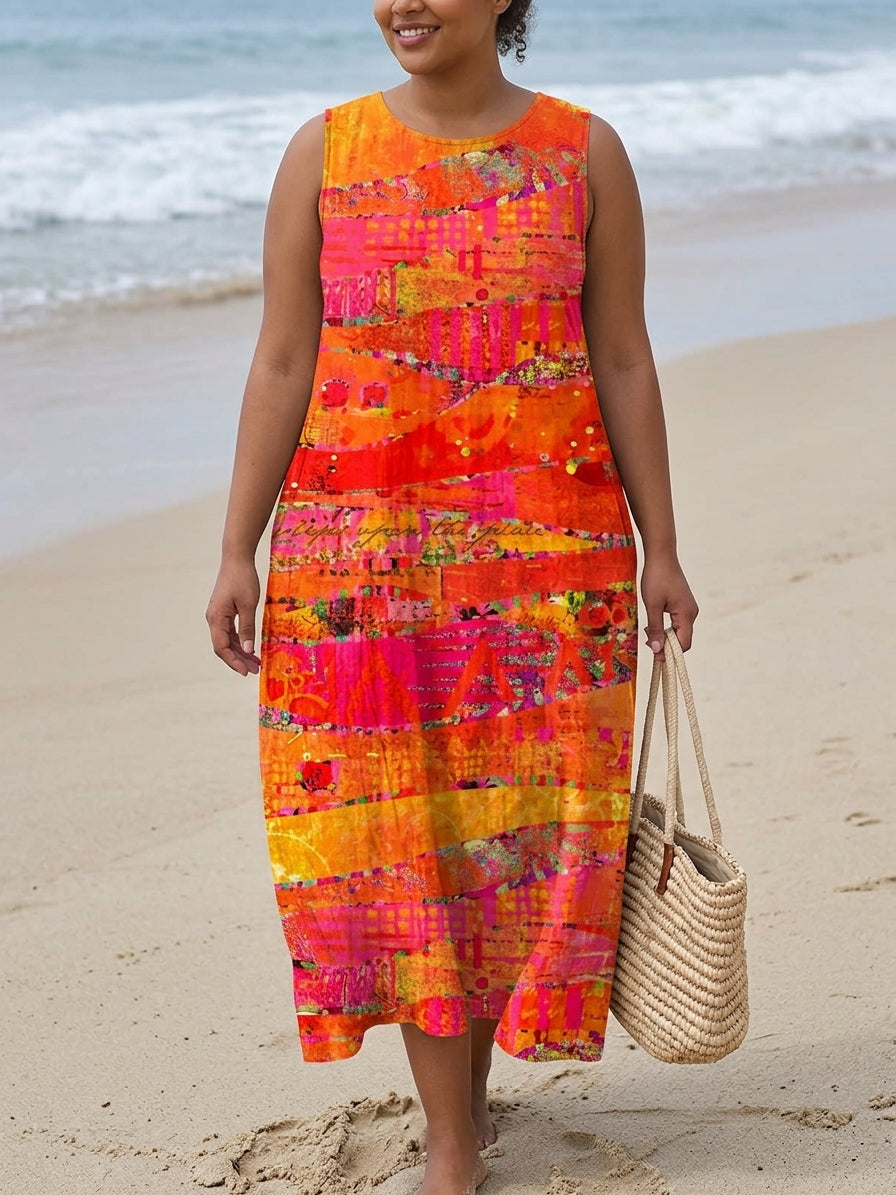 Nia Sunset Midi Dress