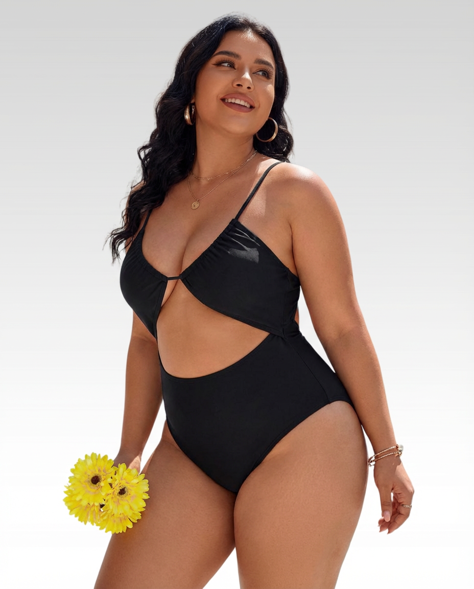 Nia | One-Piece Monokini with Cut-Outs and Tummy Control