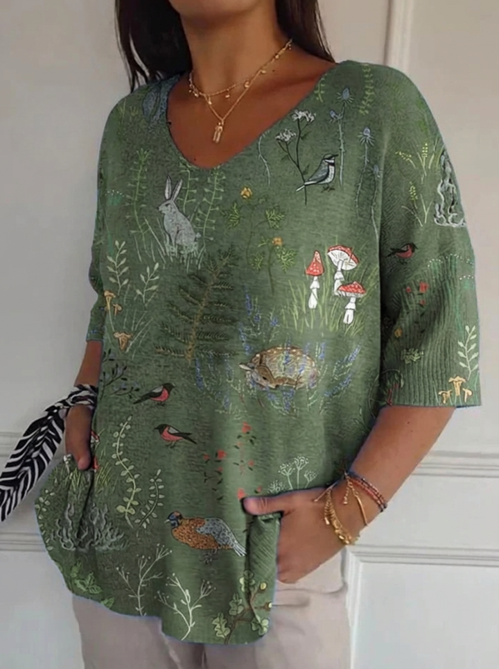 Fauna And Animals Repeat Pattern Printed Women&