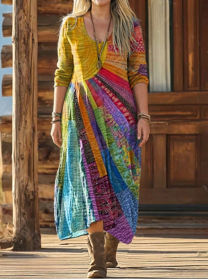 Bohemian Sun Design Dress
